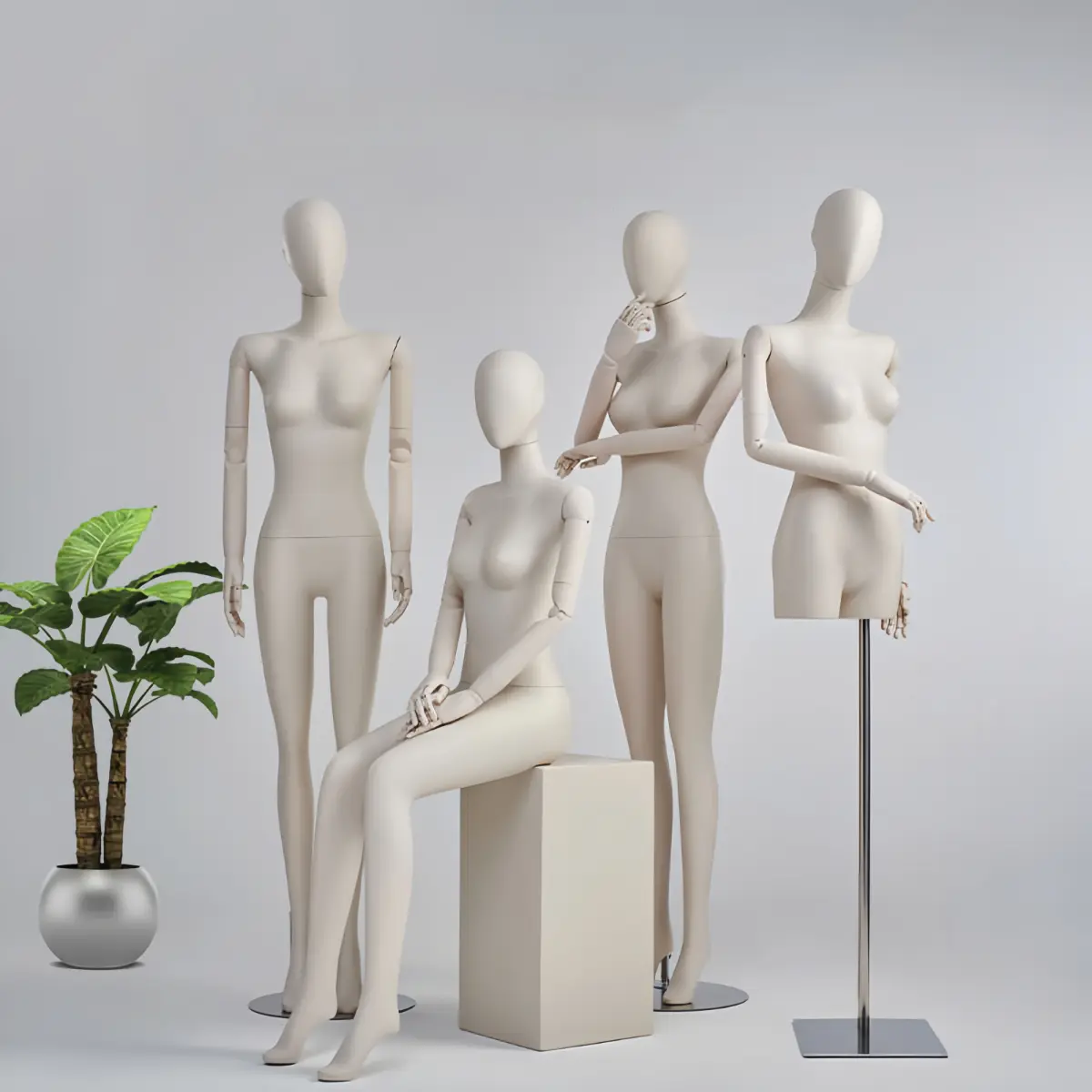 Adjustable Wooden Arm Female Mannequin Collection (4)