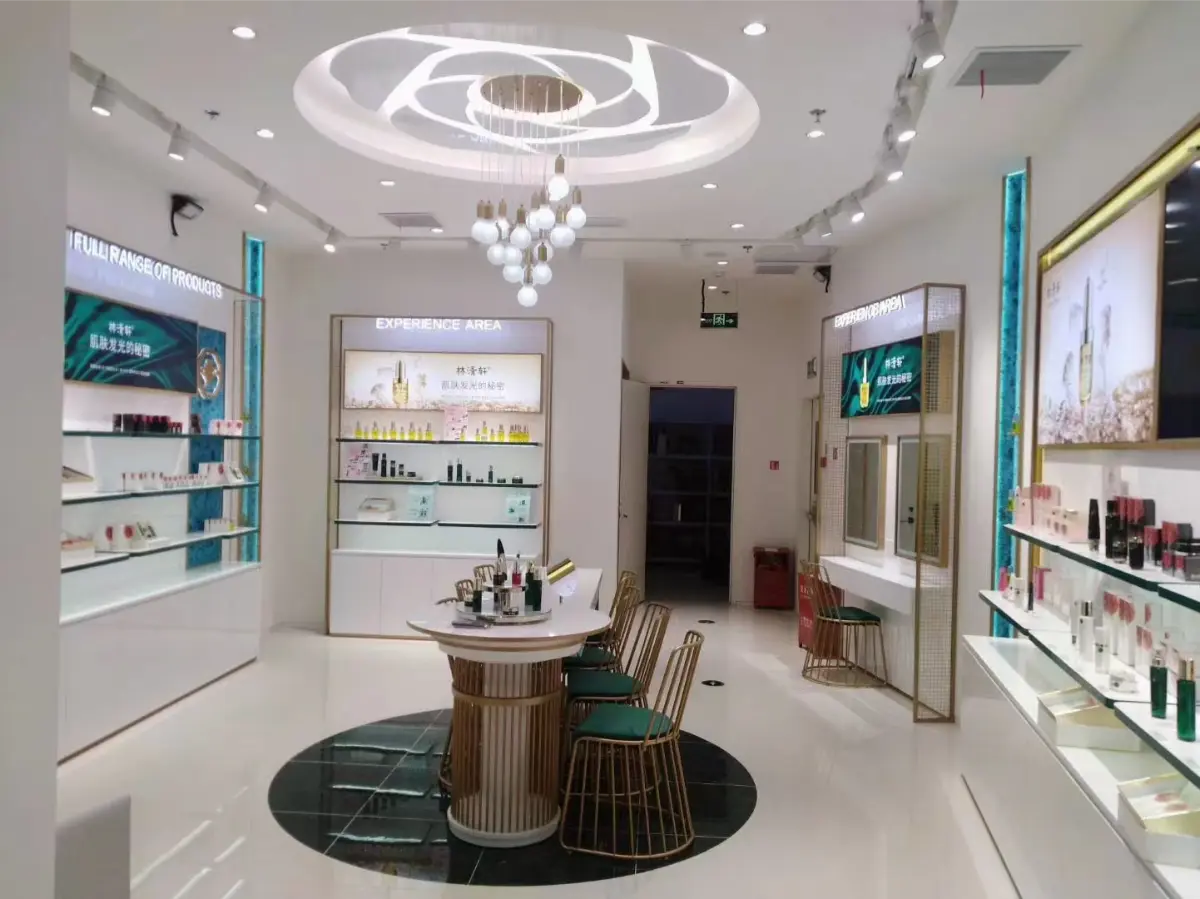 cosmetic retail store design makeup display stand perfume shop shelf rack interior decoration-morshopfitting (8) cosmetic retail store design makeup display stand perfume shop shelf rack interior decoration-morshopfitting (5)