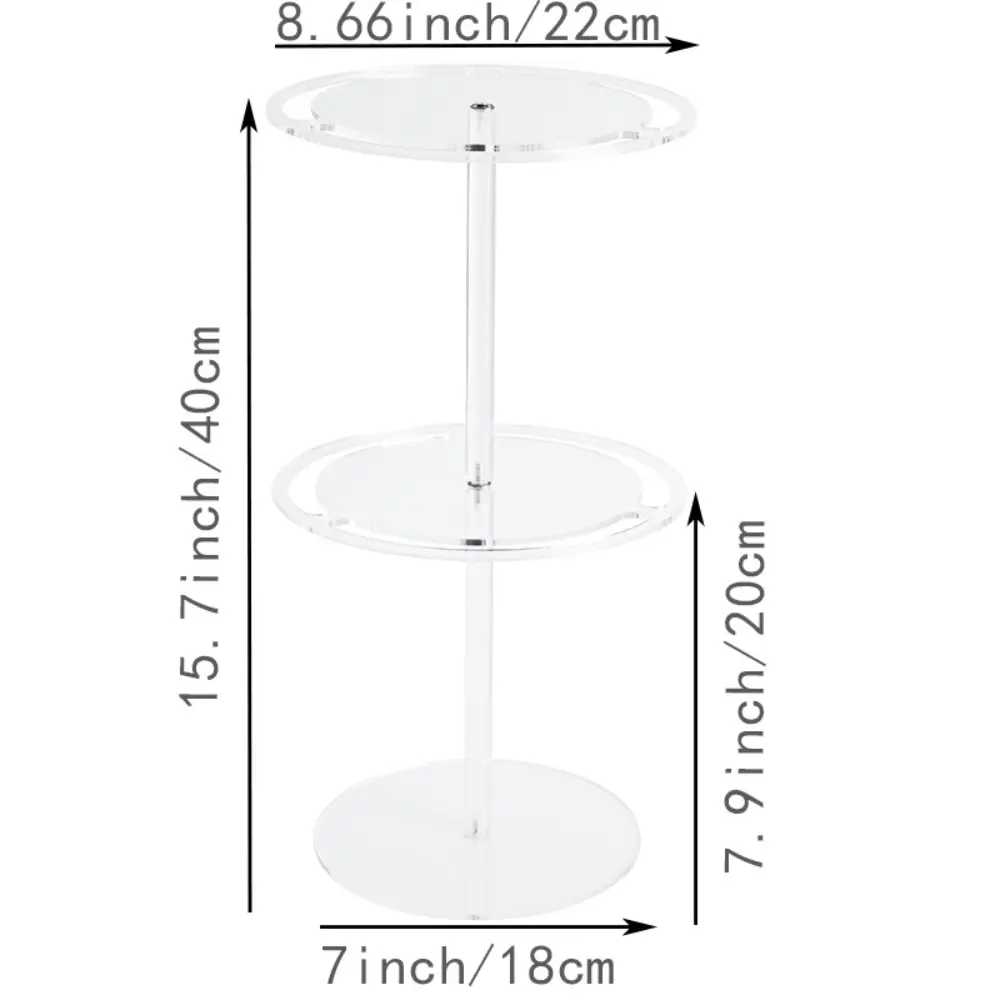 360° Rotating Acrylic Eyewear Display Stand Crystal Clear Desktop Sunglasses Organizer Multi-Tier Rotating Glasses Showcase-Morshopfitting (16)
